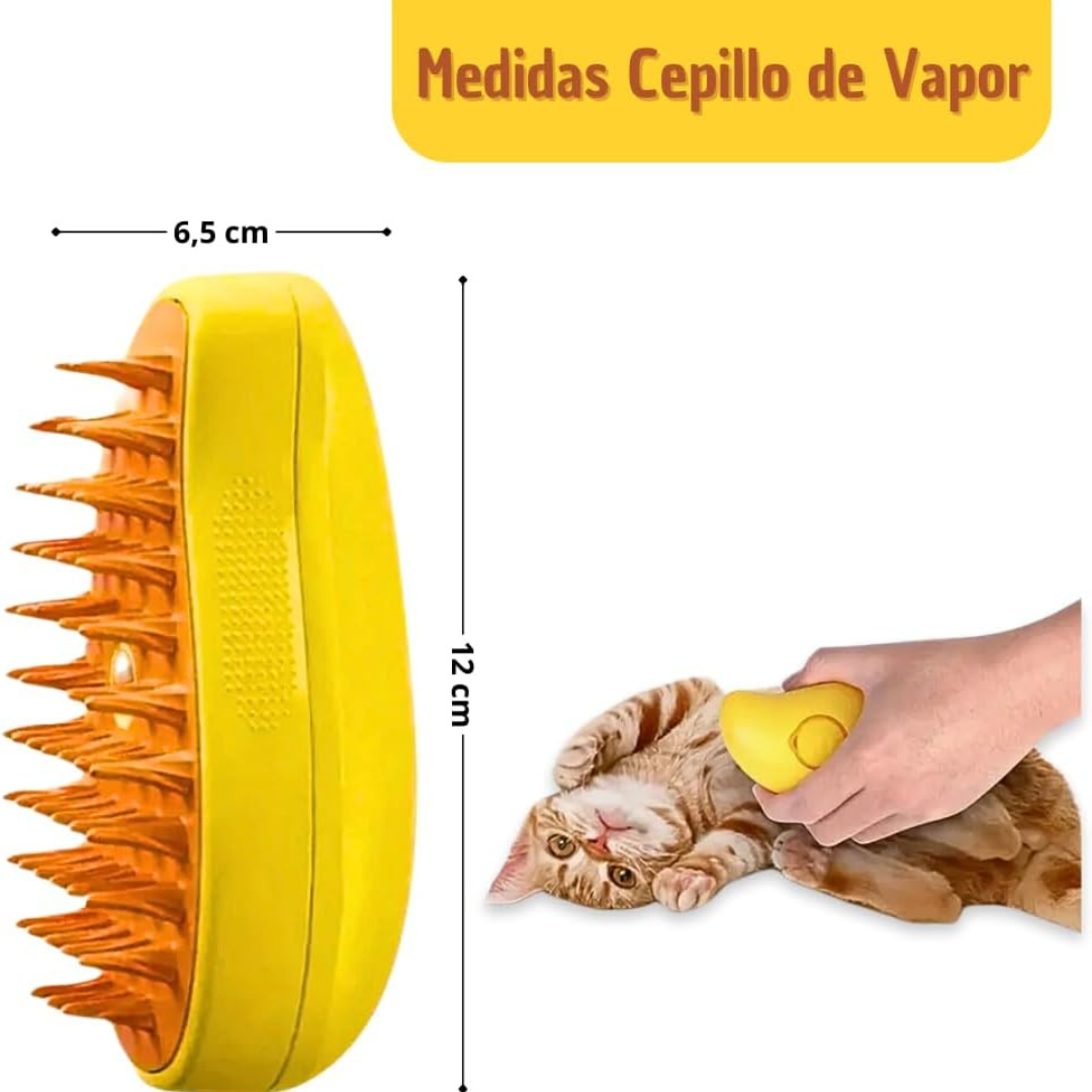 Cepillo a Vapor 3 En 1 Para Mascotas