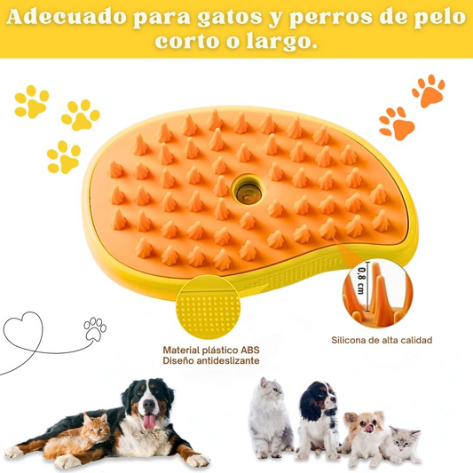 Cepillo a Vapor 3 En 1 Para Mascotas